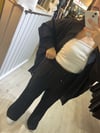 Beli Lastikli Bol Paça Pantolon Siyah