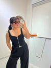 Dilvin Fermuarlı Siyah Crop top
