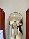 Drape Detaylı Vatkalı Limon Sarı Midi Elbise
