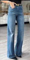 Wide Leg Koyu Mavi Jean