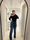 Wide Leg Koyu Mavi Jean
