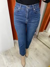 Zr Etiketli Lacivert Straight Jean