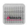 AsBeauty Elmas Kaplamalı 10'lu Paket Tırnak Frezi-Elmas K.F-Yivli Oval Mum Alevi-16 mm-Kı