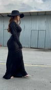 Arka Bel Büzgülü Elbise