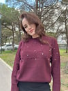 Bordo Taşlı Kazak
