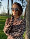 Dik Yaka Uzun Leopar Elbise