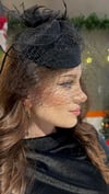 Siyah Nikah Şapkası - Vualet Şapka