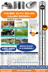 3.0 HP 220V Kalem Dalgıç Su Motoru Pompa | 86m Derinlik -860m Yatay | 14 Kademeli | 2.0