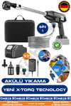 Akülü Araç Yıkama Makinesi - Kablo Derdi Yok – 21V 3AH Güçlü Yıkama Performansı-Bahçe İlaçlama Makinesi- Her Yerde Temizlik Özgürlüğü