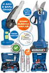 ALMAN BLUE V598/21V +4 BATARYA , AKÜLÜ 10-15CM DAL BUDAMA TESTERESİ VE 30MM YEDEK BIÇAK ŞARJLI BAĞ MAKASI