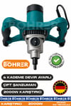 ALMAN DESİGNE BA011145 ÇİFT KADEME GÜÇ. VE HIZ MODU ŞANZUMAN - 6 KADEME DEVİR AYARLI - ORJİNAL 2000W BOYA ALÇI KALEKİM HARÇ KARIŞTIRICI