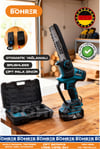 ALMAN DESİGNE BA011152 KÖMÜRSÜZ YENİ TASARIM ÇİFT AKÜLÜ 15CM 6 İNÇ - OTOMATİK YAĞLI VE 10 PİLLİ 36V 5AH - ÇİFT PALA VE ZİNCİR - AKÜLÜ ZİNCİRLİ BUDAMA TESTERE MAKİNESİ