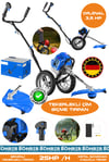 Alman Pro BA01075M 25Hp/H Tekerlekli Benzinli Diken Çalı Çim Biçme Tırpan Makinesi