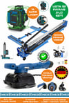 Alman Pro BA01076M 3'lü Usta Fayans Seti - 120mm Fayans Kesme + Tokmak Vantuz + 16 Satır LAzer Hizalama Makinesi