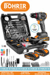 BA011138 V598 ORJİNAL 21V 2AH TORK AYARLI YENİ NESİL KÖMÜRSÜZ FULL SET ÇEKİÇLİ AKÜLÜ VİDALAMA MATKAP