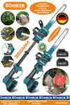 BA011139M ÇİFT AKÜLÜ TELESKOPİK UZATMA ÖZELLİKLİ 12 İNÇ 30CM ORJİNAL 21V 3AH AKÜLÜ BUDAMA TESTERESİ - ZİNCİRLİ AĞAÇ KESME MAKİNESİ - HICAR - BIÇKI