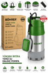 BA011465 YÜKSEK İRTİFA TEMİZ SU DALGIÇ POMPA-30M DİK 5.5 TON 300M YATAY-BAKIR SARGILI-1.1 HP