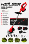 BA011529 Akülü Çim Biçme Makinesi 21V 10000 Devir 2 Bataryalı 1 Şarjlı  Ot Çim Kesme Makinesi Testere Bıçaklı