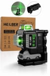 BA0115372 12 Satır Şarjlı Yeşil Işık Lazer Hizalama ve Terazi Cihazı – 12V 2Ah Akülü, Otomatik Hassas Seviyeleme, Dijital Batarya Göstergeli Profesyonel Lazer Metre