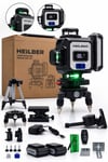 BA0115398 Profesyonel 4D 16 Çizgi 360° Yeşil Lazer Hizalama Cihazı 2 Akülü Tripodlu Tam Set
