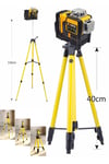 Bh089gi 12 Satır Lazer Seviyesi 12v 360 Dereceyeşil Işık Seviye Ölçme 3 Kademe Ayaklı Tripod