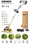 BÖHRER BA011346 ÇİFT AKÜLÜ 36V 4 AMPER DİJİTAL GÖSTERGELİ KÖMÜRSÜZ PROFESYONEL ÇİM BİÇME MAKİNESİ