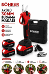 BÖHRER BA011367 ÇİFT KADEMELİ ÇİFT AKÜLÜ DAL BUDAMA BAĞ MAKASI - 36V 5AH