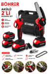 BÖHRER BA011374 2 AKÜLÜ DAL BUDAMA SETİ - 30MM MAKAS + 10-15CM TESTERE 