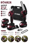 BÖHRER BA011376 DAL BUDAMA SETİ - 2 AKÜLÜ 30MM BUDAMA MAKASI + 10-15CM BUDAMA TESTERESİ