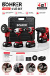 BÖHRER BA011389 4 MAKİNE KOMBO SET 36V 5AH - 4 BATARYA 1 ŞARJ ALETİ