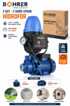 BÖHRER BA011421 2 KAT 2 DAİREYE KADAR UYGUN OTOMATİK AÇ KAPA HİDROFOR SU MOTORU