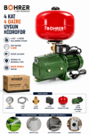 BÖHRER BA011426 4 KAT 4 DAİRE UYGUN OTOMATİK AÇ KAPA HİDROFOR 1 HP 24L