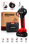 BÖHRER BA011438 2 AKÜLÜ DİJİTAL GÖSTERGE 21V 2AH 50MM AKÜLÜ DAL BUDAMA BAĞ MAKASI