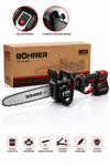 BÖHRER BA011440 2 AKÜLÜ UZAYAN TELESKOPİK KOLLU 30CM DAL BUDAMA TESTERESİ - 21V 4AH