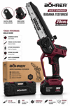 BÖHRER BA011442 ÇİFT AKÜLÜ KÖMÜRSÜZ 20CM BUDAMA TESTERESİ - 36V 5AH