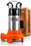 BÖHRER BA0115488 V450DF 0,45 kW 0,60 HP Bakır Sargılı Drenaj Dalgıç Su Pompası – 200 L/Dk Debi, 9 Metre Basma Yüksekliği, Şamandıralı