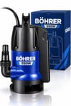 BÖHRER BA0115501 QSB-JH 55038 550 Watt 0,75 HP Temiz ve Kirli Su Dalgıç Pompası – 2'si 1 Arada, 7 Metre Basma Yüksekliği, Şamandıralı