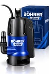 BÖHRER BA0115504 QSB-JH 40038 400 Watt 0,50 HP Temiz ve Kirli Su Dalgıç Pompası – 2'si 1 Arada, 4 Metre Basma Yüksekliği, Şamandıralı