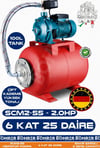 SCM2-55 2.0HP Çift Kademeli 100L Yatay Genleşme Tank - Otomatik Hidrofor Bina Bahçe Su Pompası – 6 Kat 25 Daire - Su Basıncında Profesyonel Çözüm