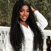 Afro Dalga Fiber Sentetik Tül Peruk - Siyah
