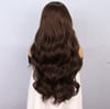 Koyu Kumral Fiber Sentetik Front Lace Tül Peruk
