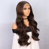 Koyu Kumral Fiber Sentetik Front Lace Tül Peruk