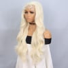Platin Fiber Sentetik Front Lace Tül Peruk
