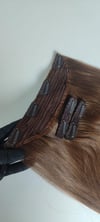 Yarımay + 2 Yan 65-70 cm Gerçek Saç Çıtçıt Kumral Renk