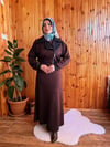 CEKETLİ JİLE ELBİSE ACI KAHVE