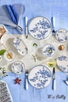 Blue Life Tiffany 22 Parça 6 Kişilik Kahvaltı Takımı Porselen