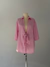  Pembe Keten Kimono