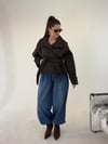 Acı Kahve Arkası Rüzgarlıklı Kısa Trenç KABAN & MONT & CEKET - Taksim Butik