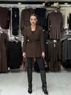 Apoletli Acı Kahve Blazer Ceket