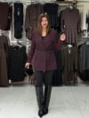 Apoletli Mürdüm Blazer Ceket